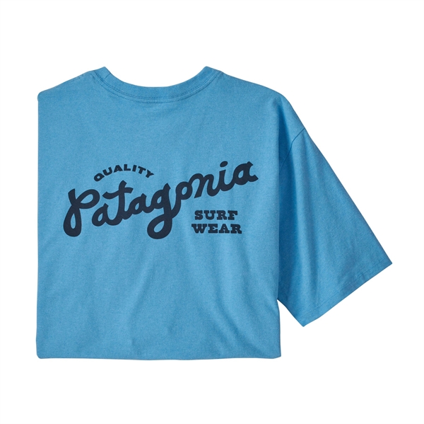 Patagonia Mens Quality Surf Pocket Responsibili T-shirt - Lago Blue